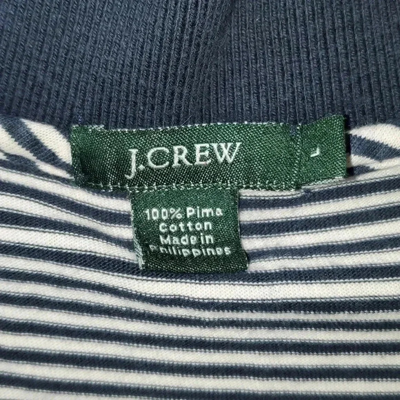 J Crew Polo Golf pima cotton striped polo shirt size Large - Picture 2 of 8